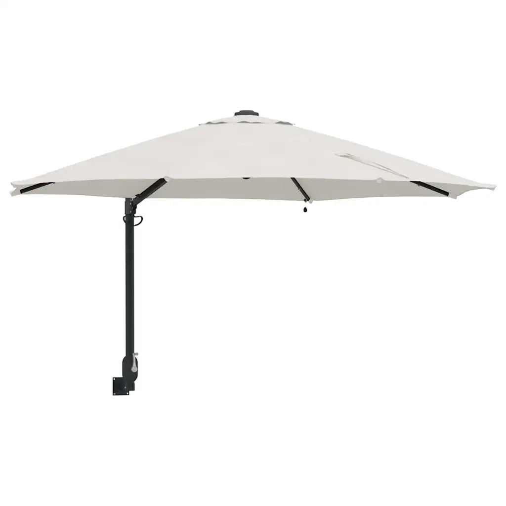 Ombrello da giardino Beige e Nero 248 x 248 x 148 cm