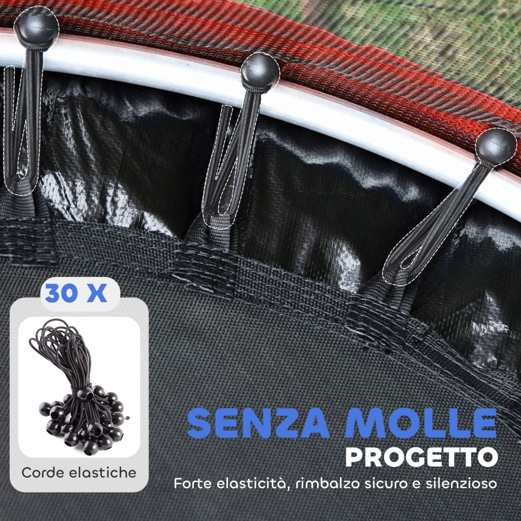 Trampolino per Bambini con Rete di Sicurezza ¨C Minimal ¨C ?160x190 cm, Multicolore