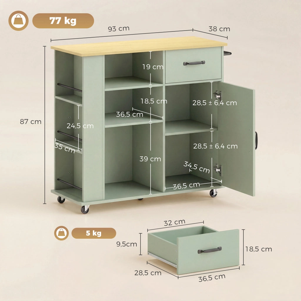 Carrello da cucina ¨C Minimal ¨C verde