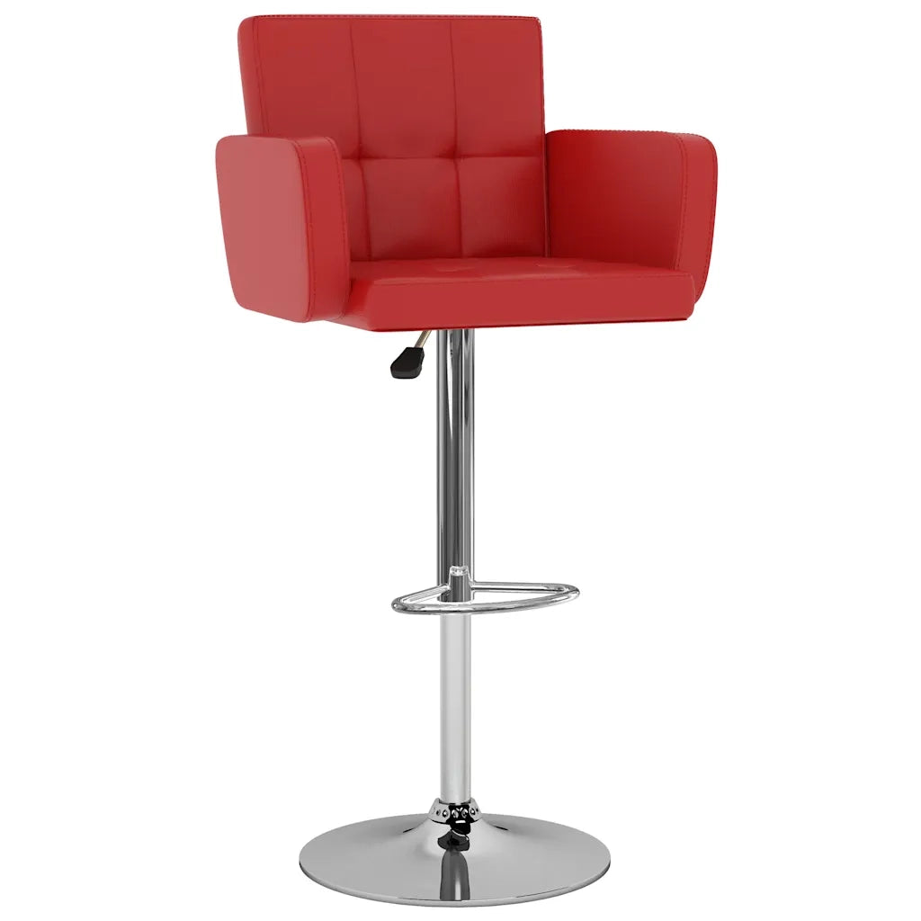 Sgabelli da Bar 2 pz Rossi in Similpelle 323655