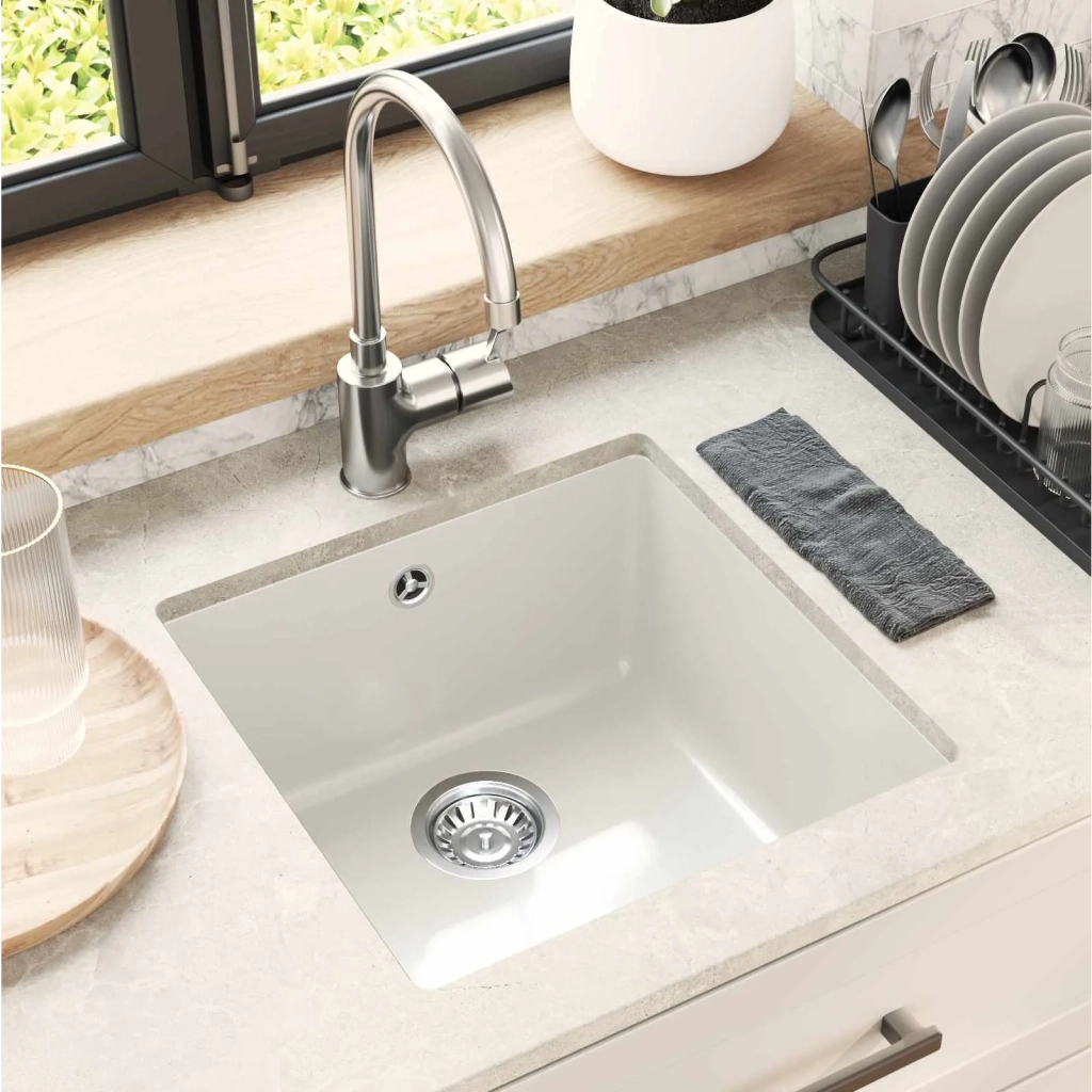 Lavello Bianco 430 x 460 mm 80% Quarzo e 20% Resina 42028423