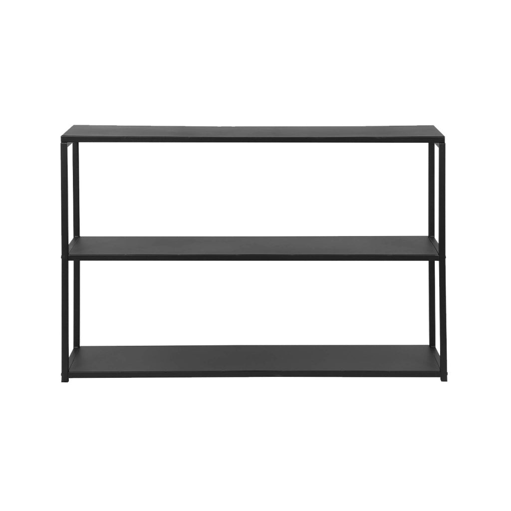 Libreria industriale in metallo nero, 120cm, nero