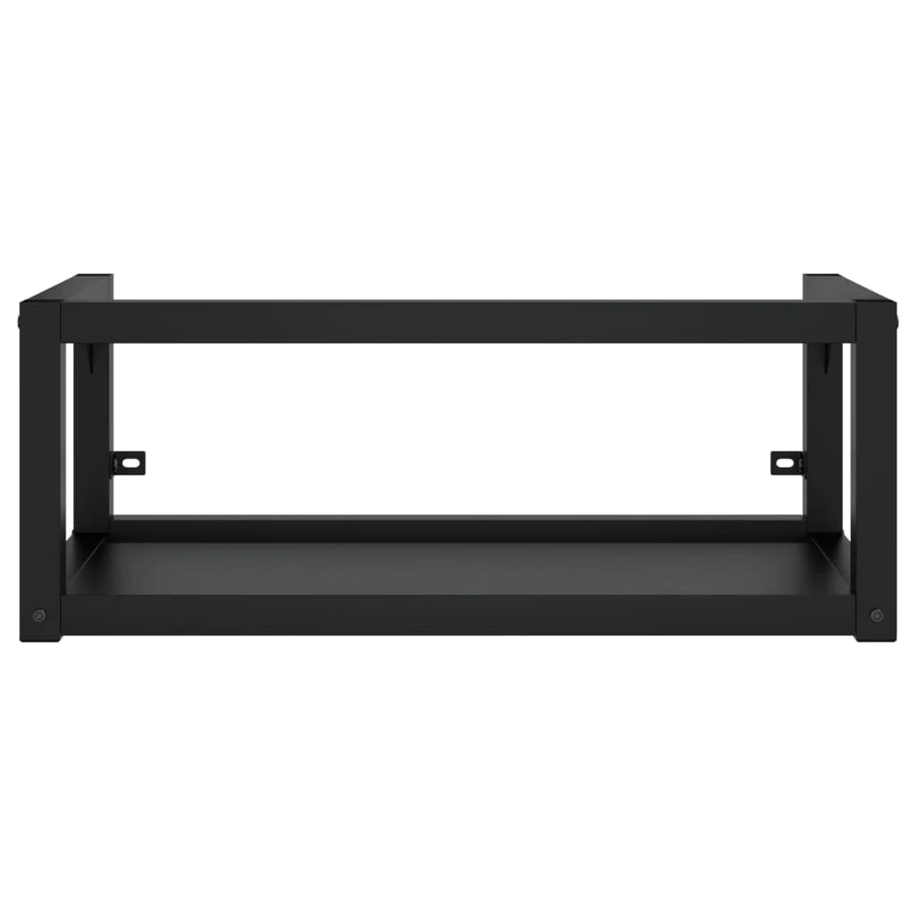 Telaio lavabo da bagno sospeso 79 x 38 x 31 cm ferro nero 02_0006761