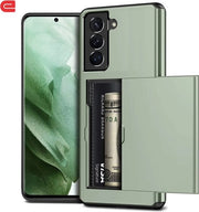 Custodia per Samsung Galaxy S24 ultra - Slitta carta, Cassetto scorrimento, Protezione nascosta e Custodia di protezione - Custodia cellulare con cassetto carta, Custodia portafoglio, Etui in pelle