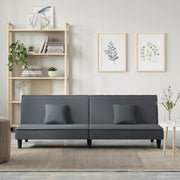Divano Letto Grigio Scuro in Velluto 351908