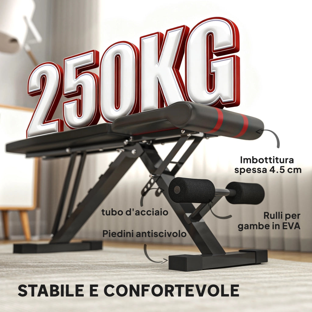 Panca Palestra Pieghevole ¨C zephmum ¨C Nero