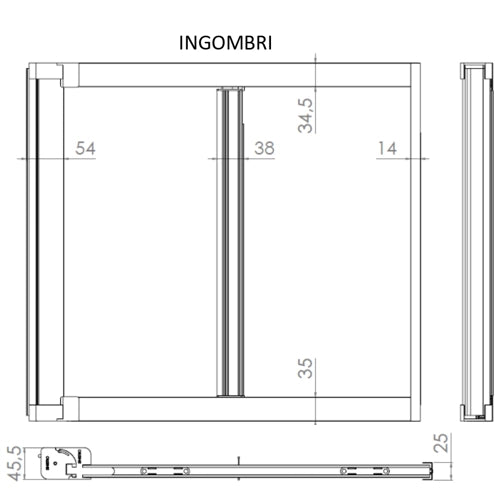 Zanzariera a Rullo Riducibile Laterale 160 x 250 Bianco 9010
