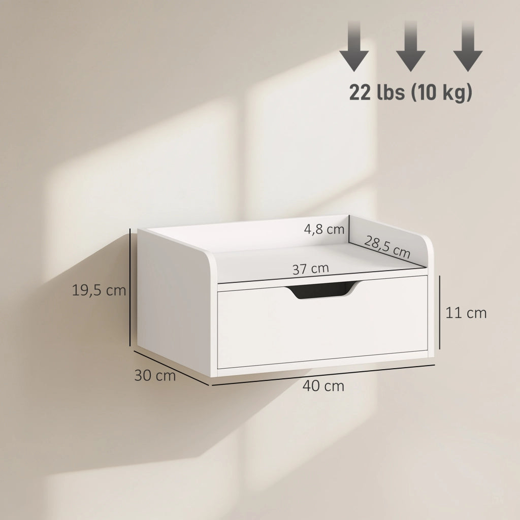 Comodino a muro ¨C Minimal ¨C 40x30x19,5 cm