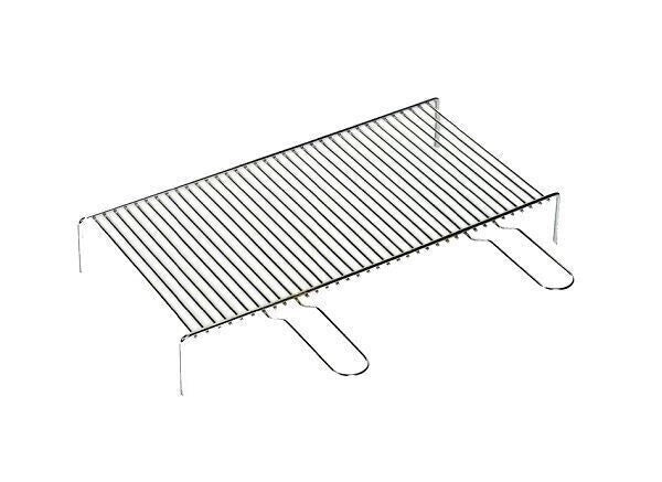 Graticola in filo di acciaio cromato, pesante, per camino barbecue campeggio, made in Italy 80x40 cm