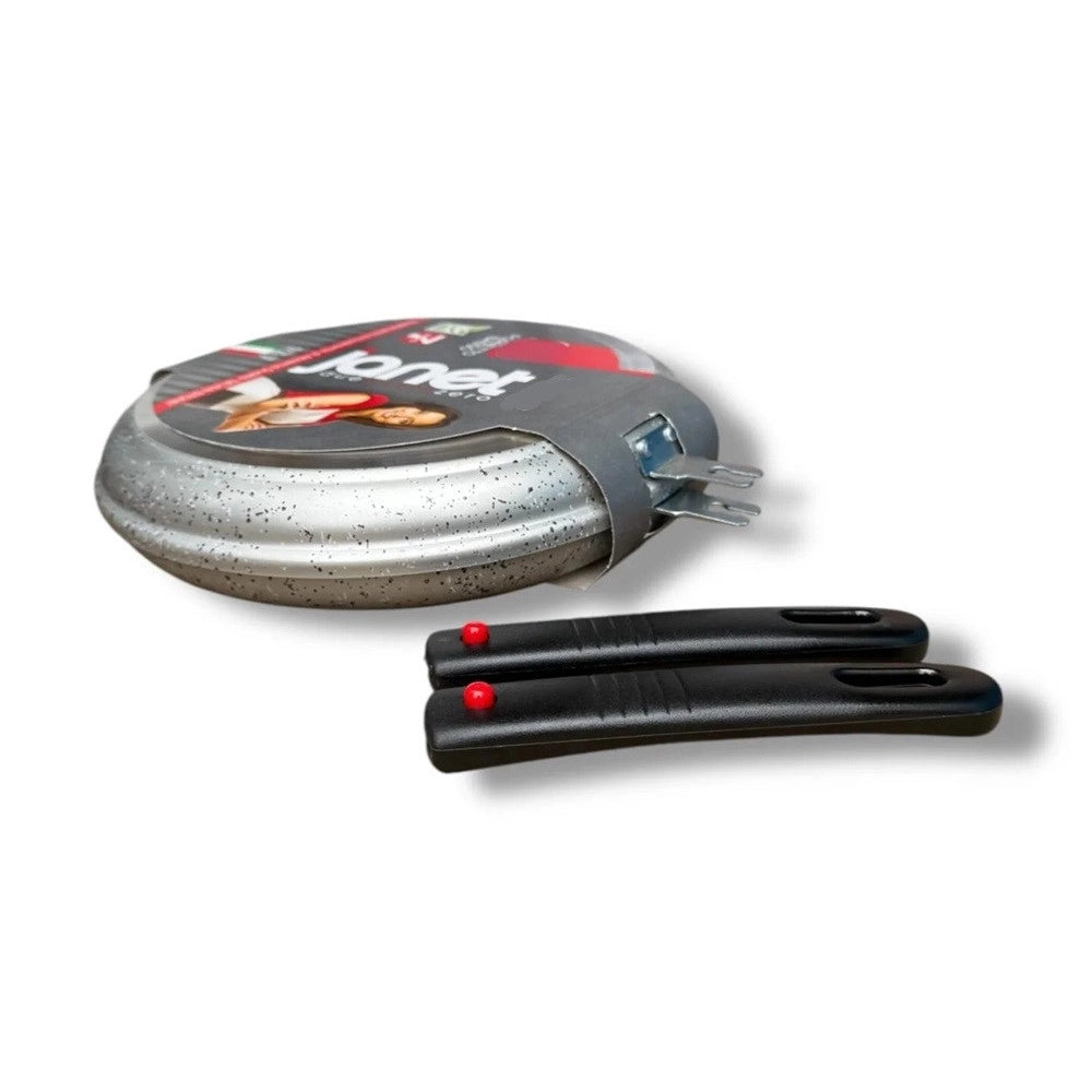 Trade Shop - Padella Fornetto Basso Antiaderente ø28cm 7 Strati Pfoa Free Con Manici Estraibili 037852m -