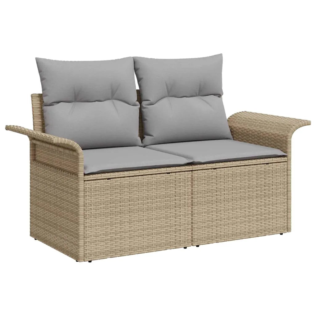 Set Divano da Giardino 7 pcs Beige Poly Rattan 3358016
