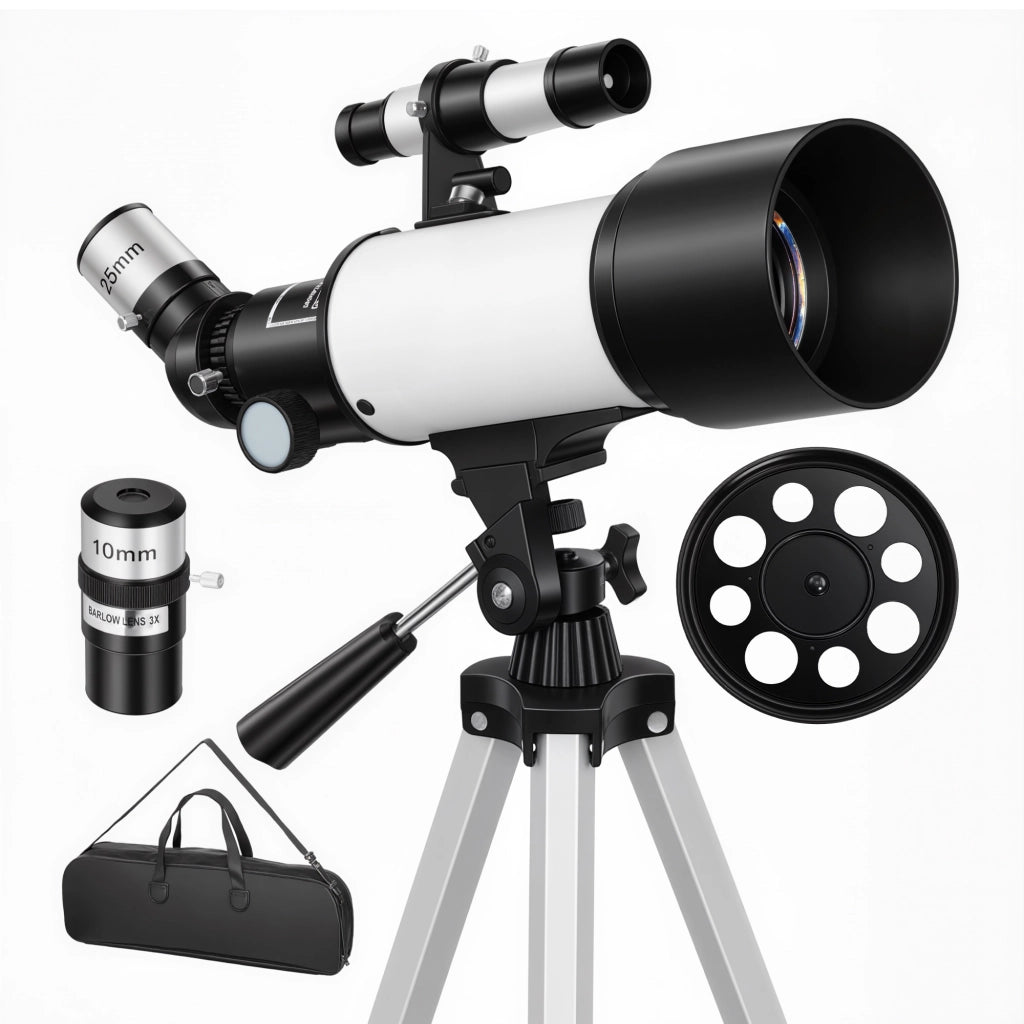 Telescopio Astronomico ¨C Xylo ¨C 70mm Rifrattore 40X Treppiede Regolabile Bianco
