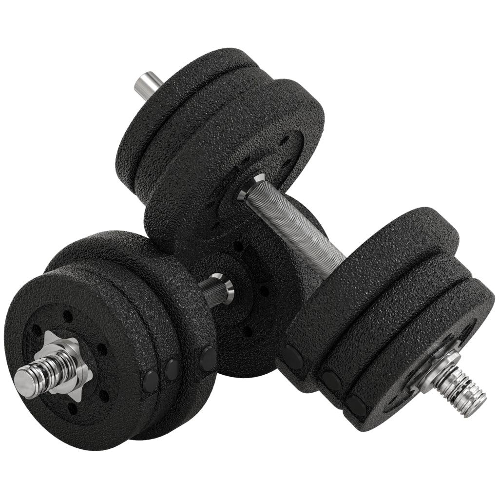 Set di manubri regolabili 25 kg ¨C zephmum ¨C nero acciaio polyuretano