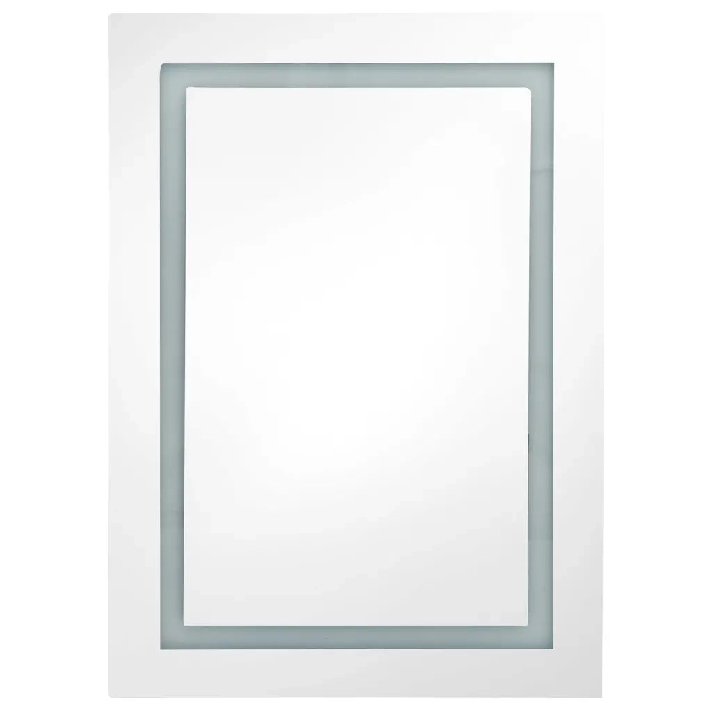 Armadietto Bagno con Specchio e LED 50x13x70 cm 325543