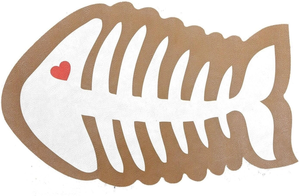 Tappeto Sottociotola Tovaglietta 38x60 Pvc Impermeabile Antiscivolo Cane Gatto Dis.D