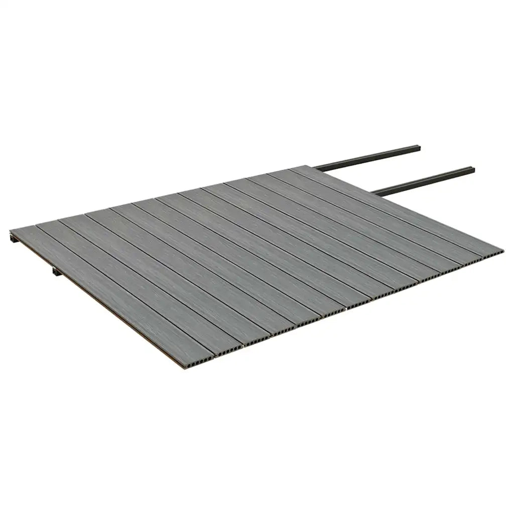 Listoni Decking WPC con Accessori Marroni e Grigi 26 m² 2,2 m 3070466