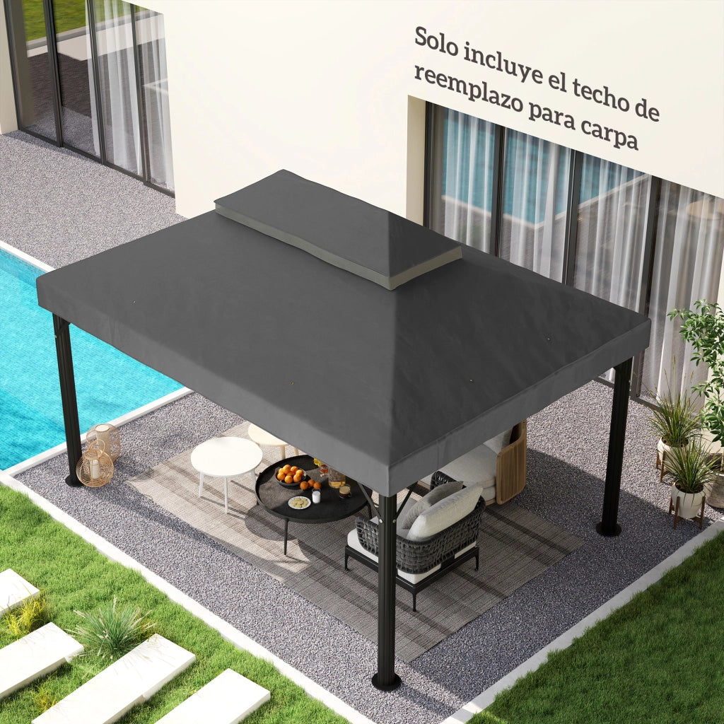 Toldo da giardino ¨C Minimal ¨C grigio 4x3 m