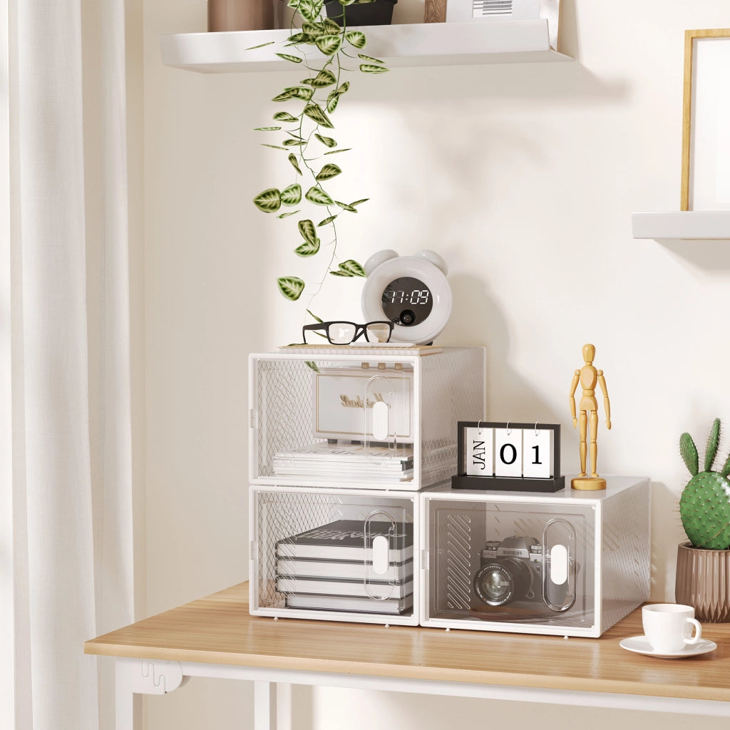 Armadio modulare a cubi ¨C Minimal ¨C 8 cubi, bianco e trasparente
