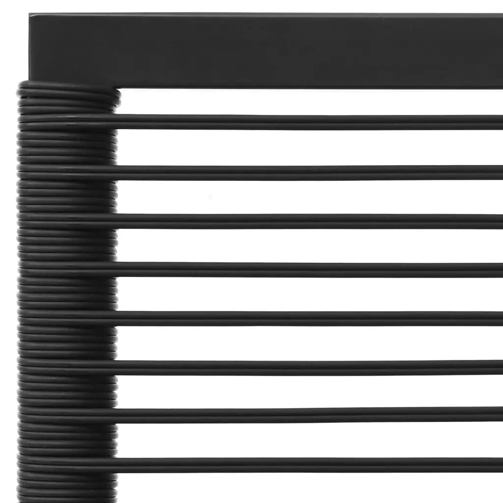 Set Salotto da Giardino 4 pz Nero e Grigio in Polyrattan 362803