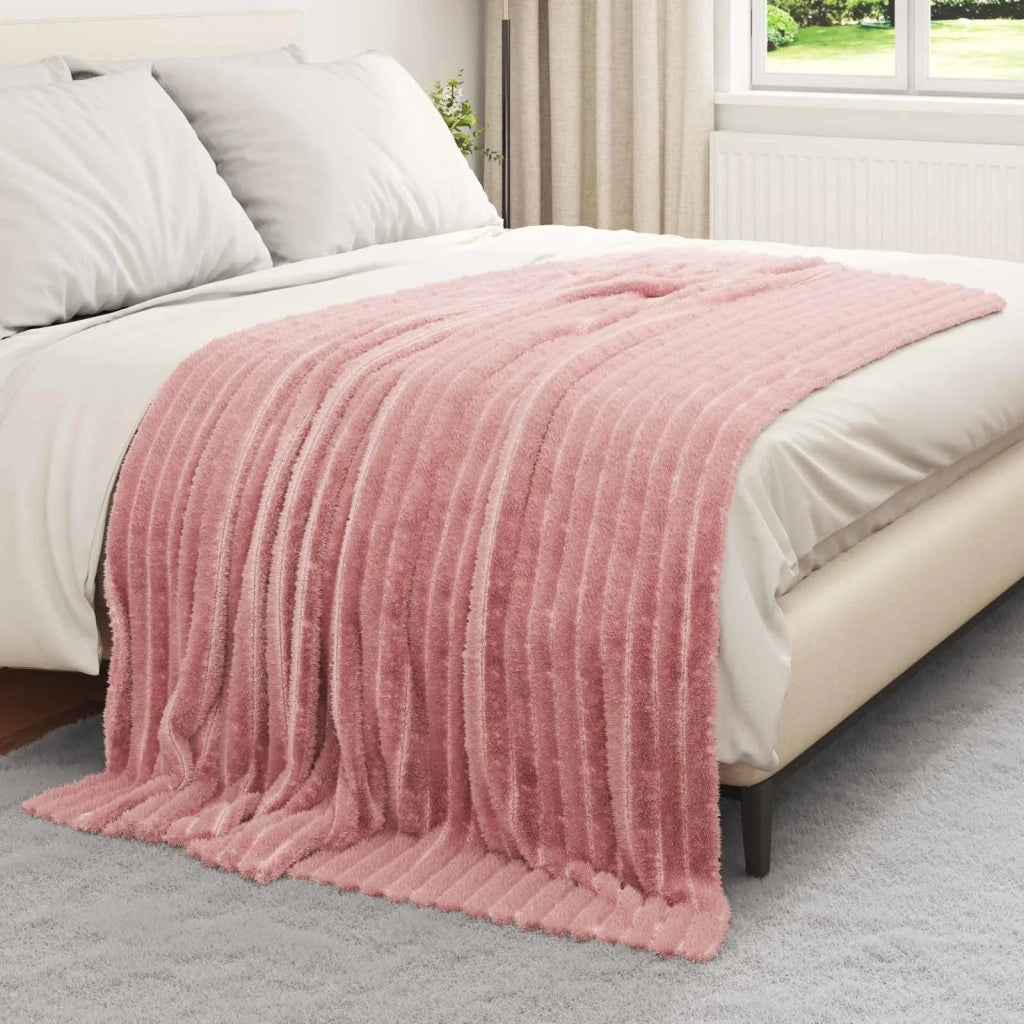 Coperta Rosa 200 x 150 cm Panno 42016862