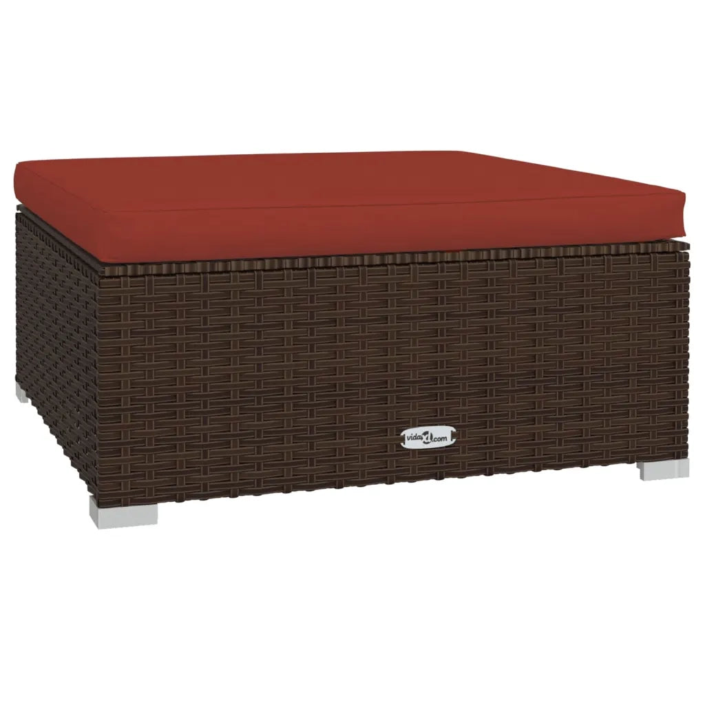 Set Divani da Giardino 6 pz con Cuscini in Polyrattan Marrone 3101811