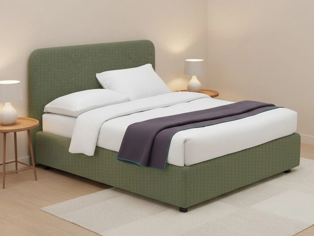 Wigan, Letto Matrimoniale Sfoderabile Made in Italy, Verde