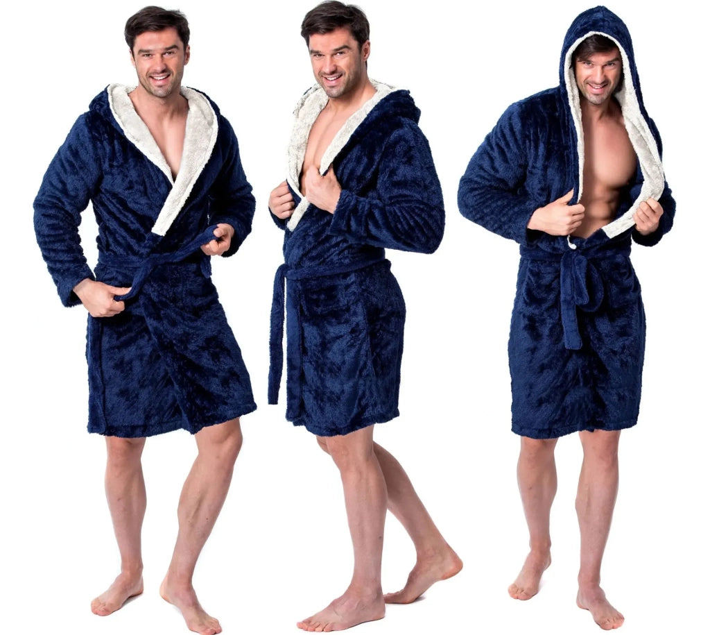 Accappatoio Jordan Powder Navy - Ecru Men M