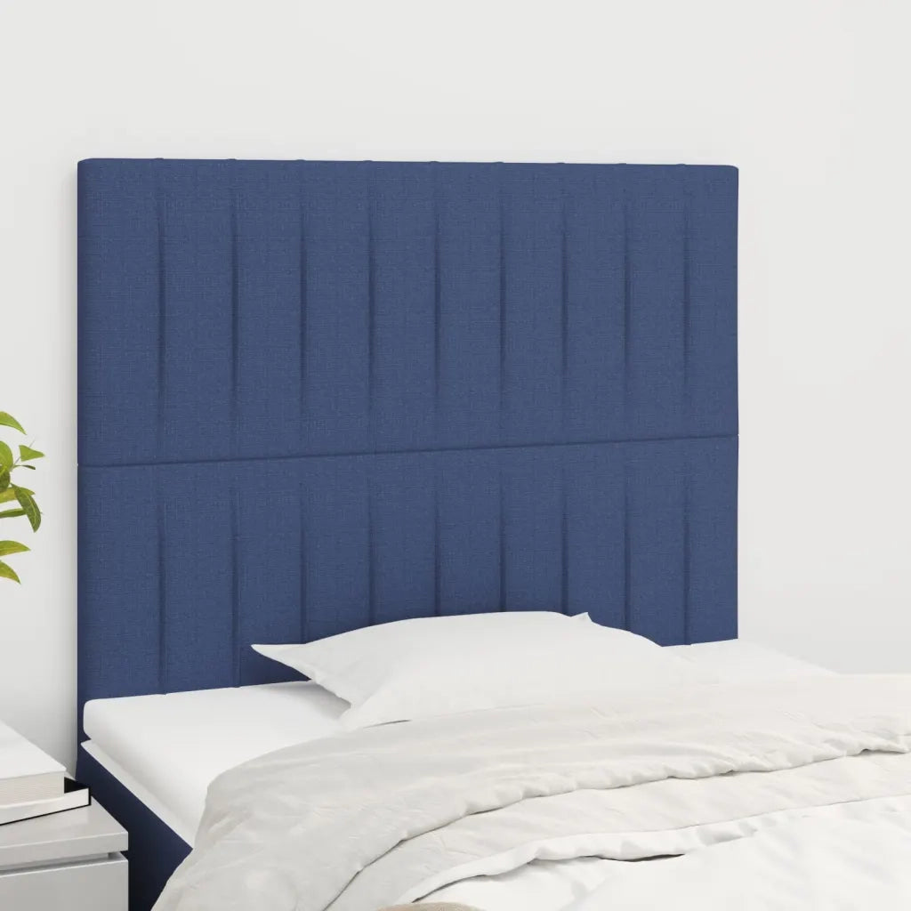Testiera-Testata-Testiera Decorativa Blu 80x5x118/128 cm Tessuto 776229