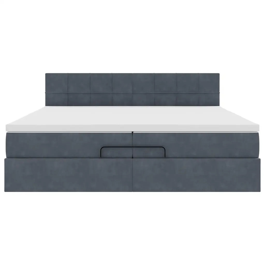 Struttura Letto Pouf con Materassi 200x200 cm Velluto 3312645