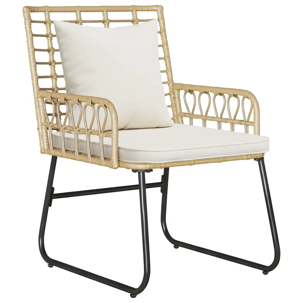 Set di Mobili da Giardino 4 pcs Nero e antracite polyrattan