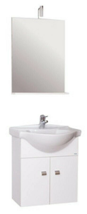 MOBILE BAGNO SOSPESO EMMA CM.58 COMPLETO COLORE BIANCO