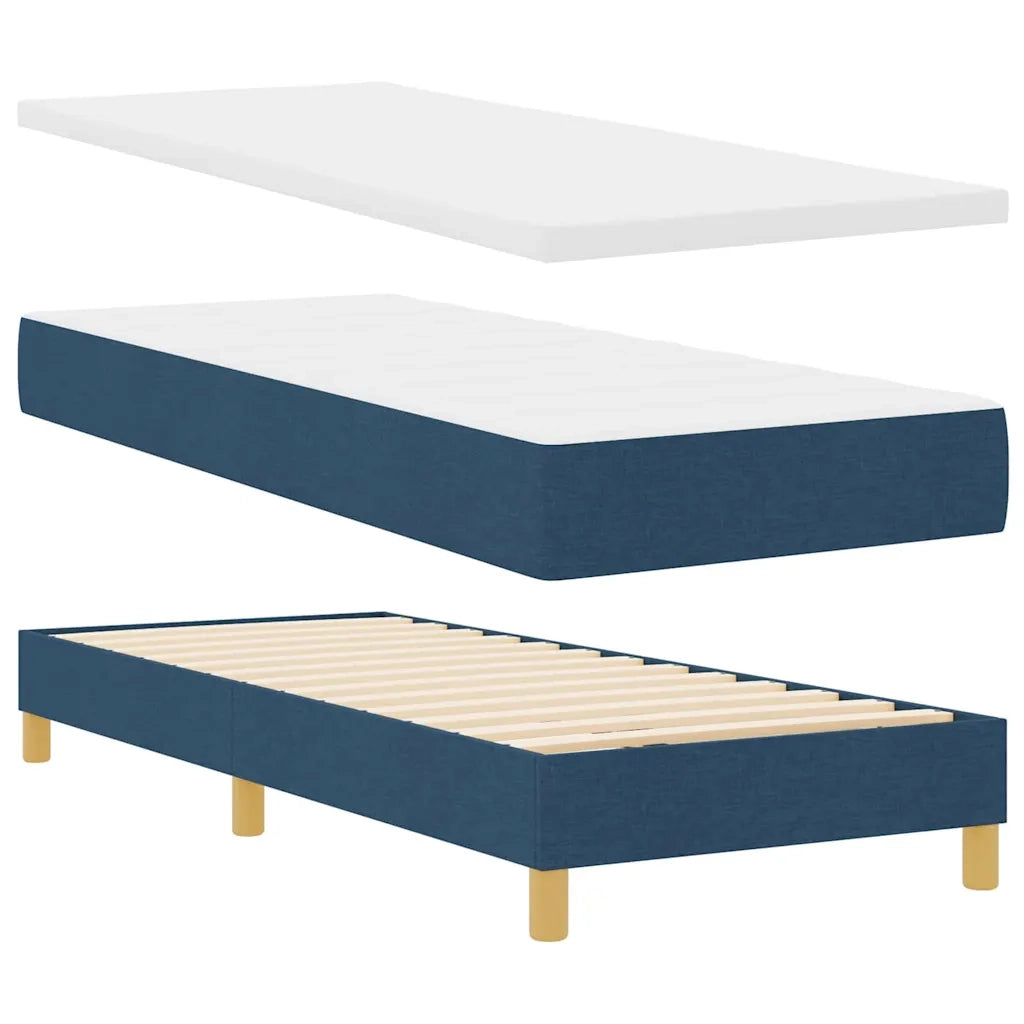 Letto a molle con cuscino con testiera Blu 80 x 200 cm Tessuto 3338957