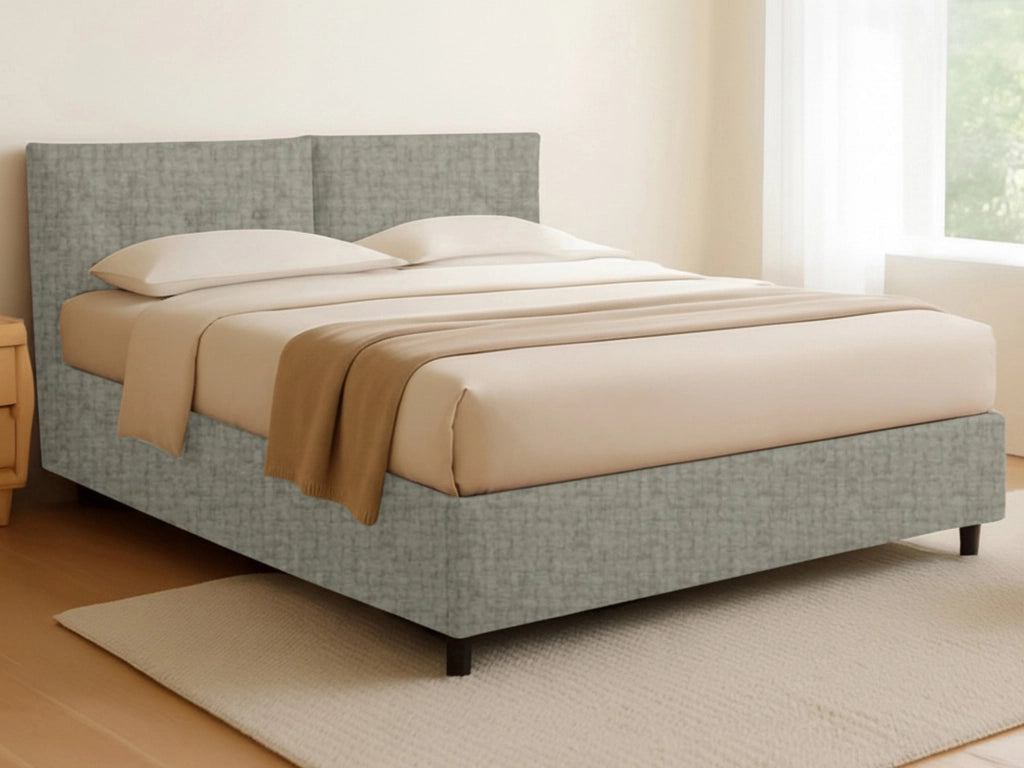 York, Letto Piazza e Mezza Sfoderabile Made in Italy, Grigio