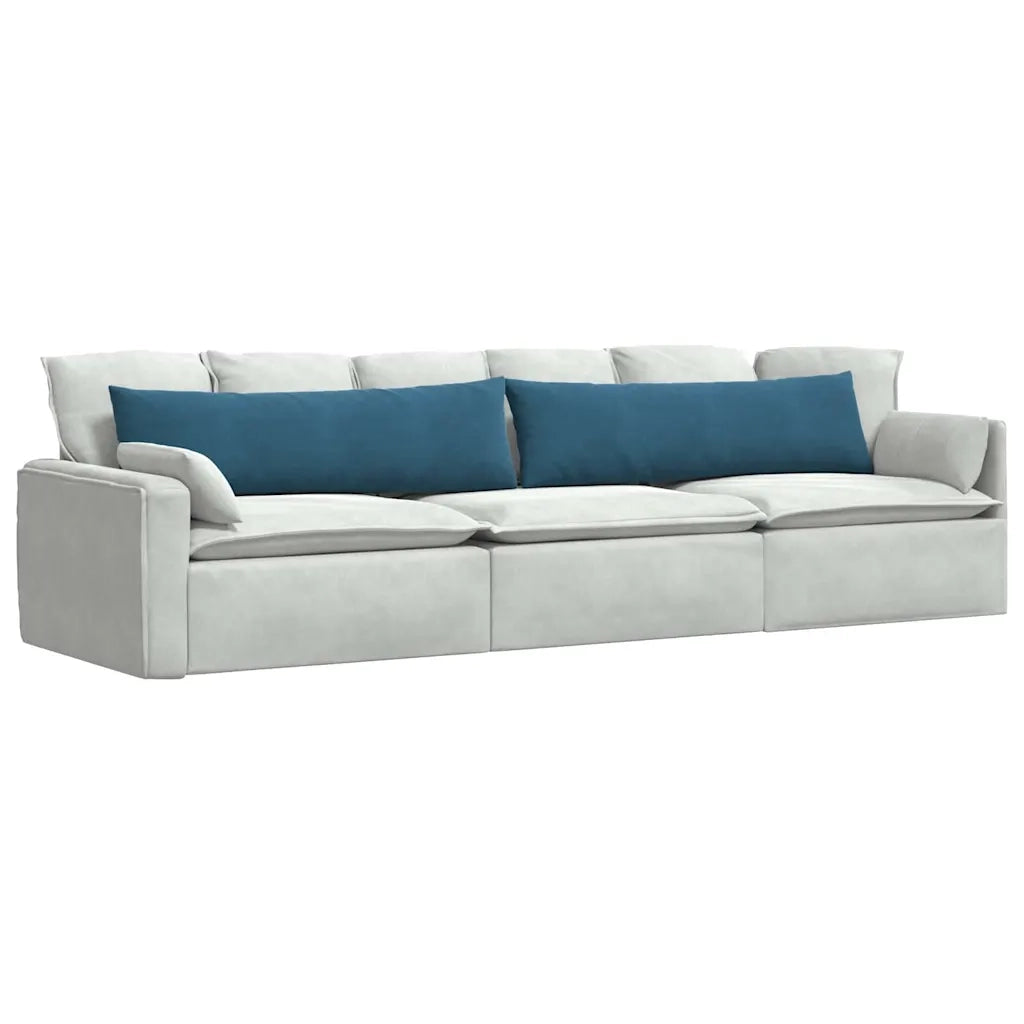 Cuscini da Divano 2 pcs Blu 145 x 40 cm Tessuto in Cords 42013841