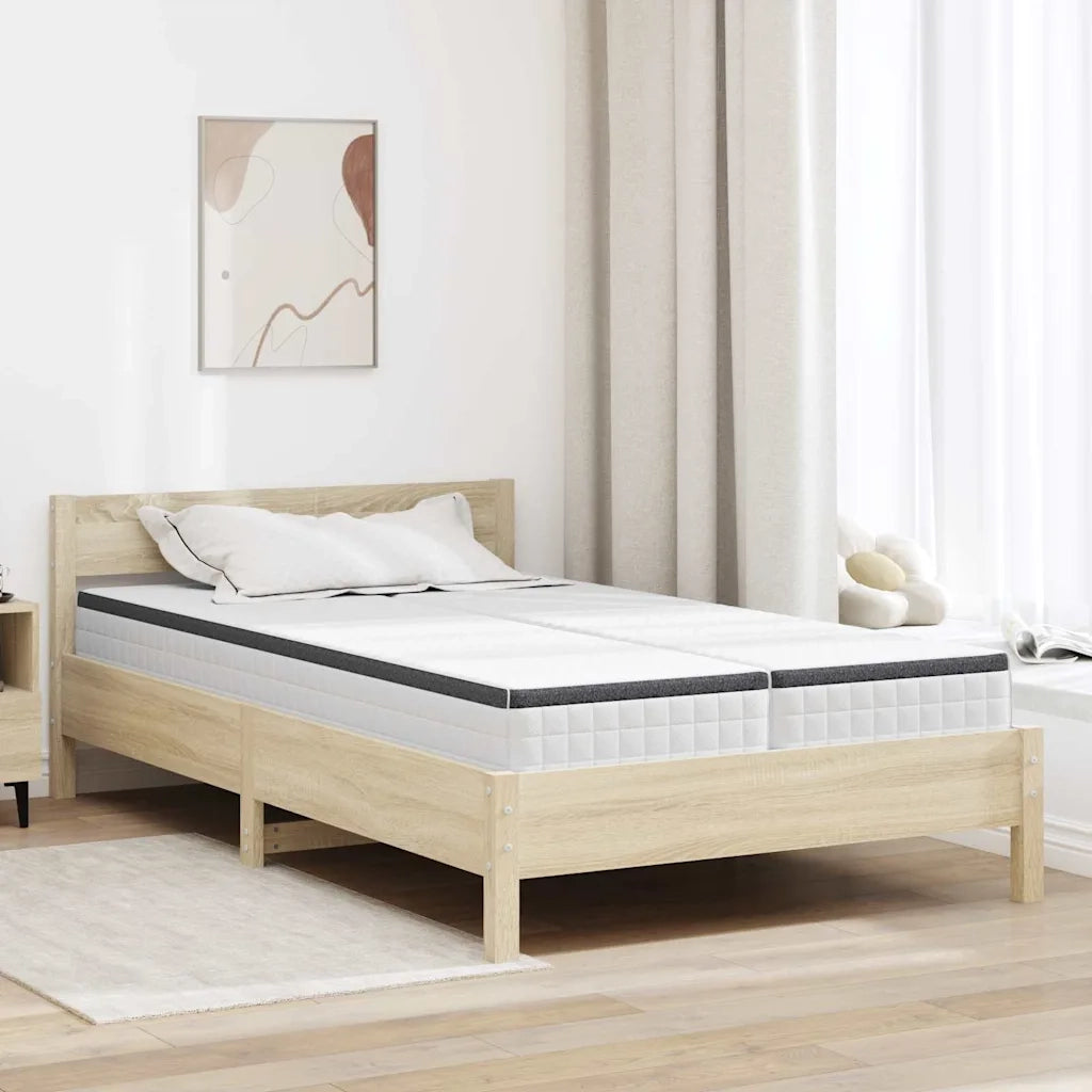 Materasso 2 pcs Bianco e Grigio 60 x 200 cm Molla Bonell 4106441