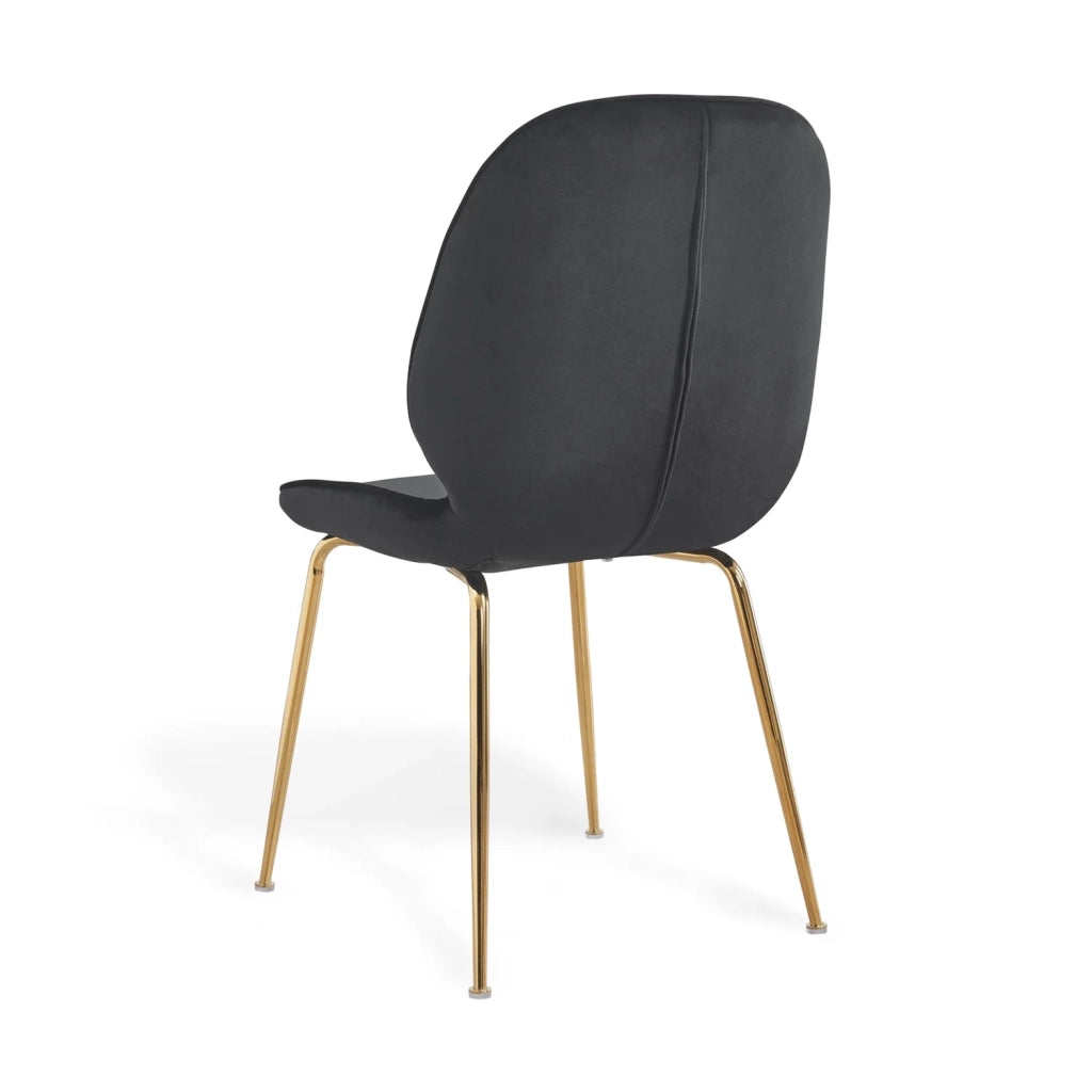 LÚZETE - SEDIA ASHCROFT IN VELLUTO NERO