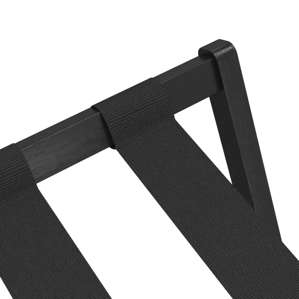 Portabagagli Nero 68x38x58 cm in Bambù 356366
