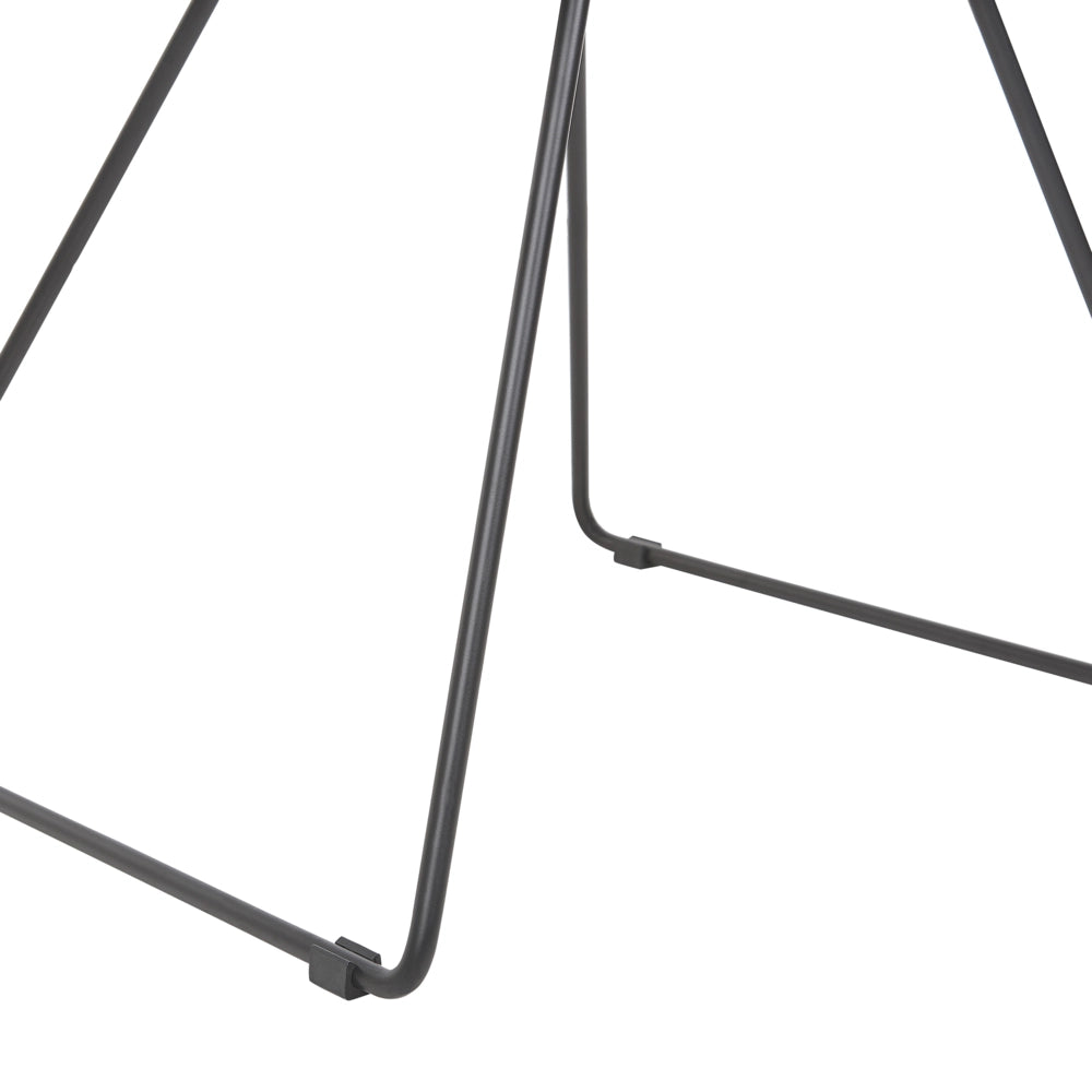 Set di 2 sedie da pranzo Struttura in metallo Nero Seduta in ecopelle Schienale geometrico Design industriale moderno