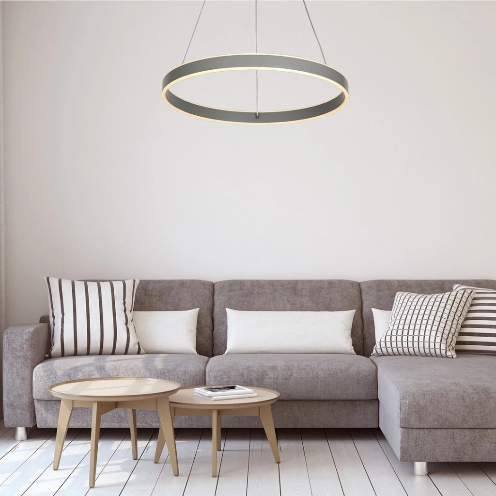 Lampada a sospensione Rabalux Othello LED 36W Ø59 grigia