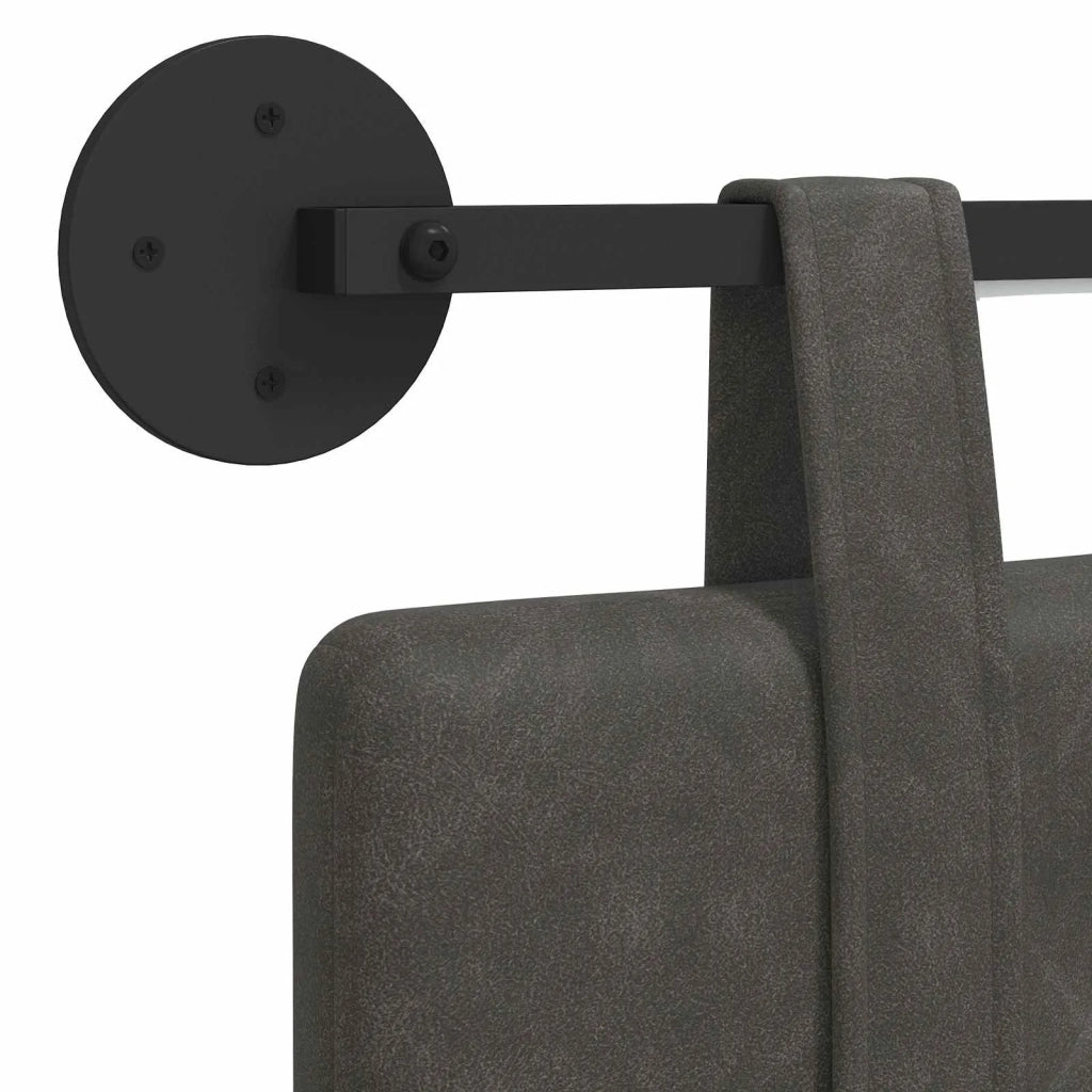 Testiera sospesa Con luce LED Nero PU Antico 3424079