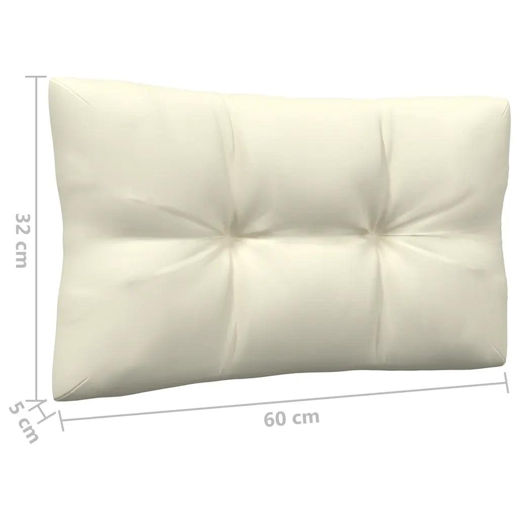 Divano da Giardino a 3 Posti con Cuscini Crema Massello di Pino 3096076