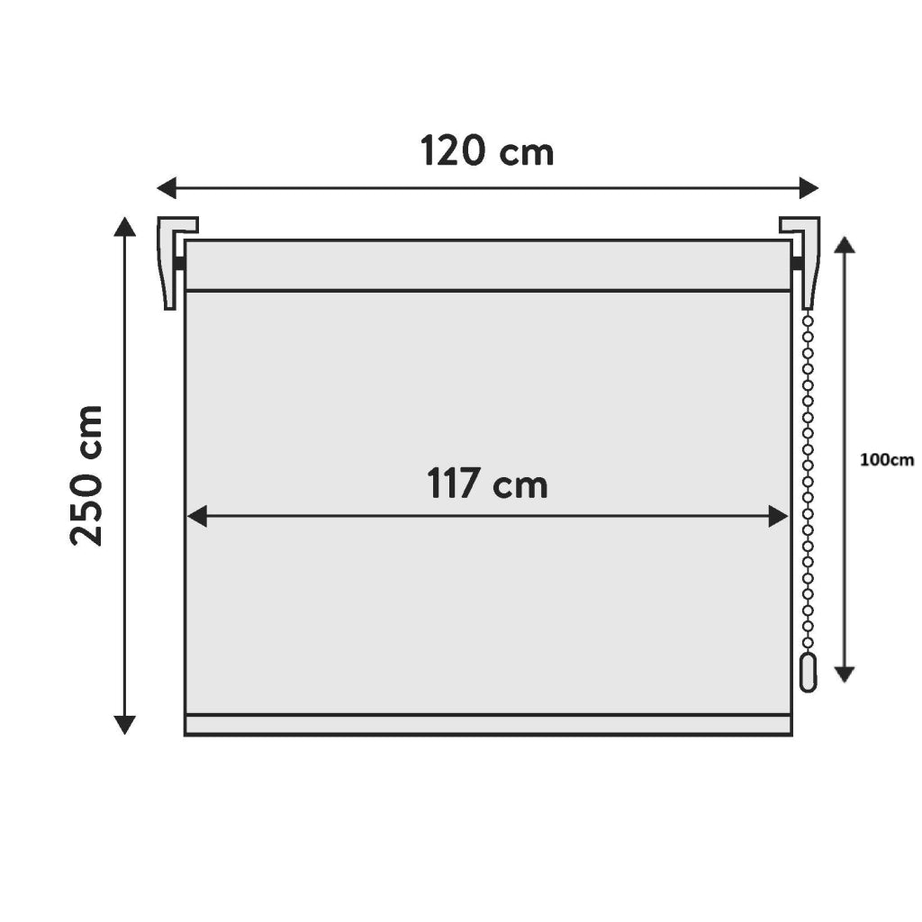 VIEWTEX Tenda a rullo Screen  10% Grado di apertura grigio perla 120 x 250 cm - Made in Europe - 5 anni di garanzia