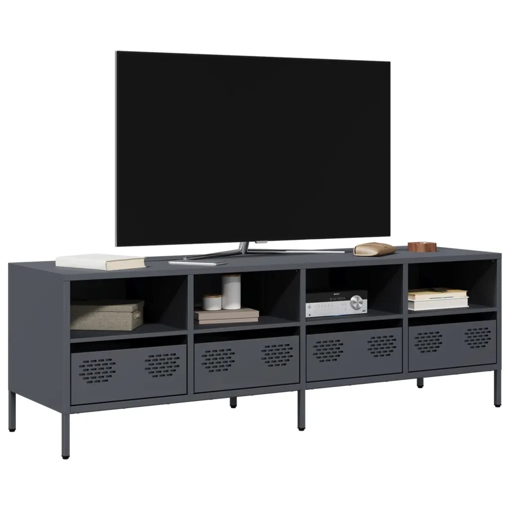 Mobile TV | Armadietto TV | Mobile Porta TV Antracite 135x39x43,5 cm Acciaio Laminato a Freddo