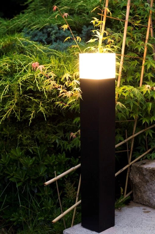 Paletto luce 58cm E27 nero IP44 SU-MA Cube CB-580 esterno