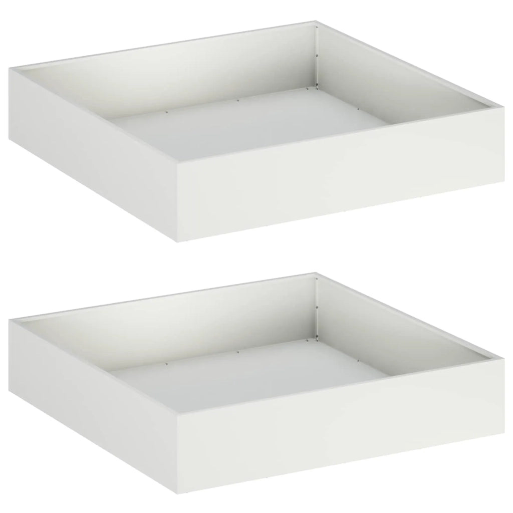 Vaso da giardino 2 pz Bianco 80 x 80 x 20 cm 8005011