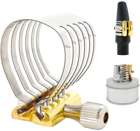 Connettore lunare professionale per principianti in acciaio inossidabile - catena di chiusura in argento/oro - contenitore in acciaio - resistente allo shock - connettore per sassofono