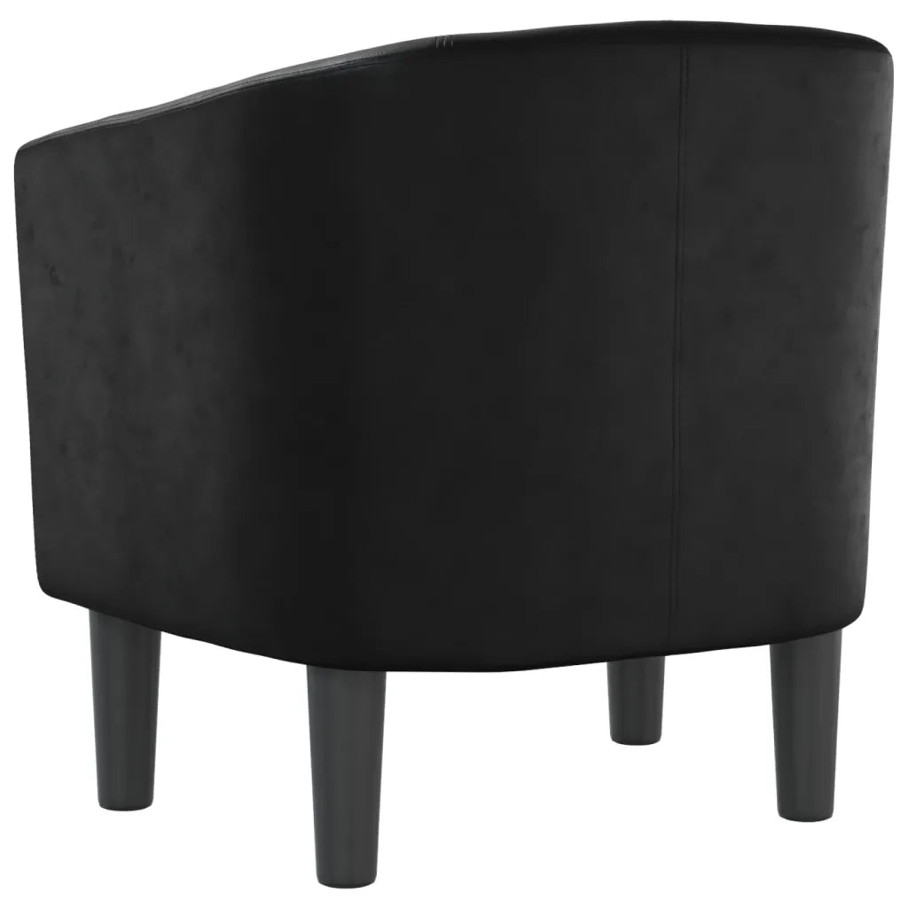 Poltrona | Sedia Relax Cabriolet Nera in Similpelle