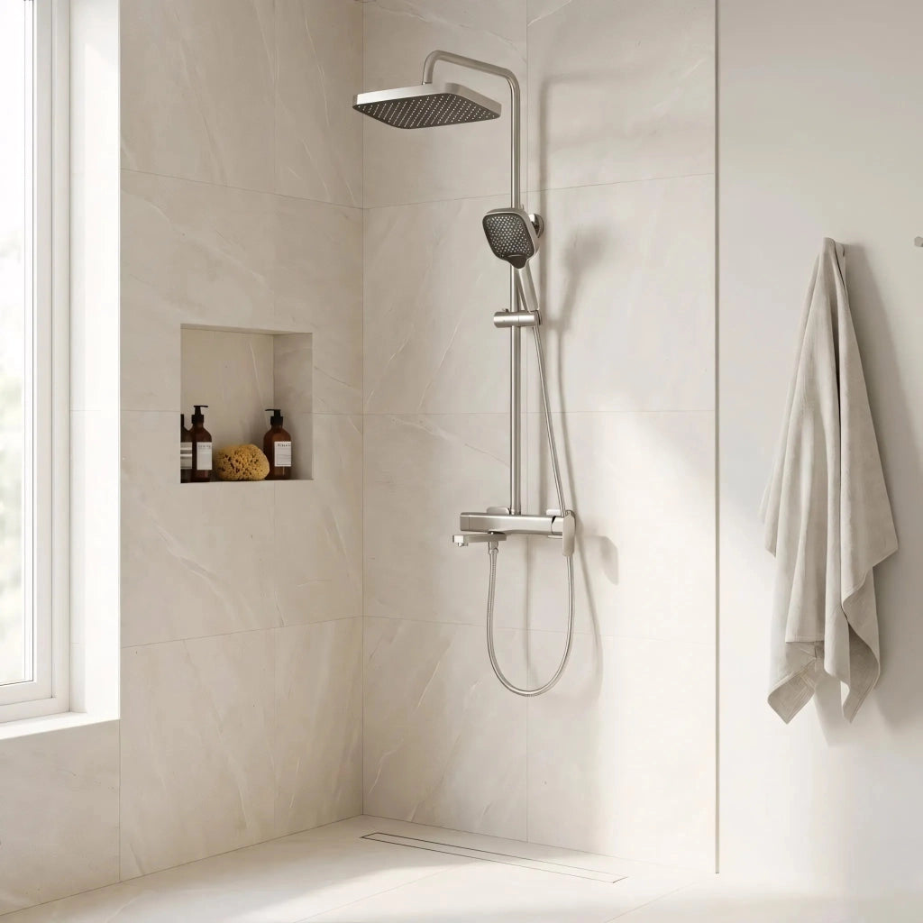 Set Doccia Rea Arlo Brush Nickle