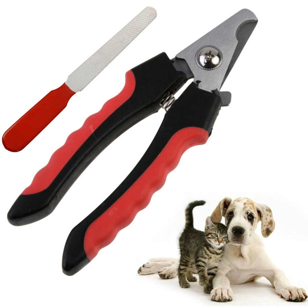 Trade Shop - Taglia Unghie Tagliaunghie Forbici Per Cani Gatti Tronchesino Con Lima Limetta -