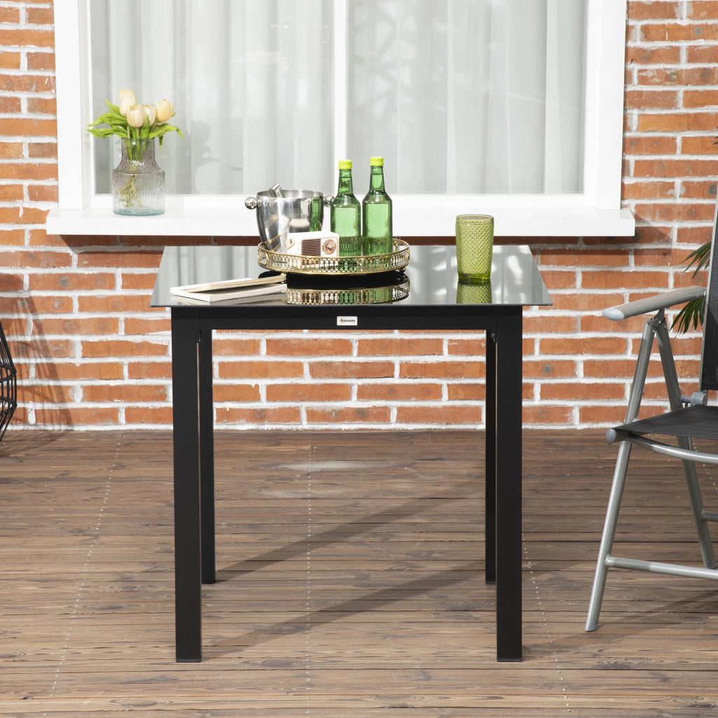 Tavolo da Giardino ¨C Zephmum ¨C Nero 80x80x74